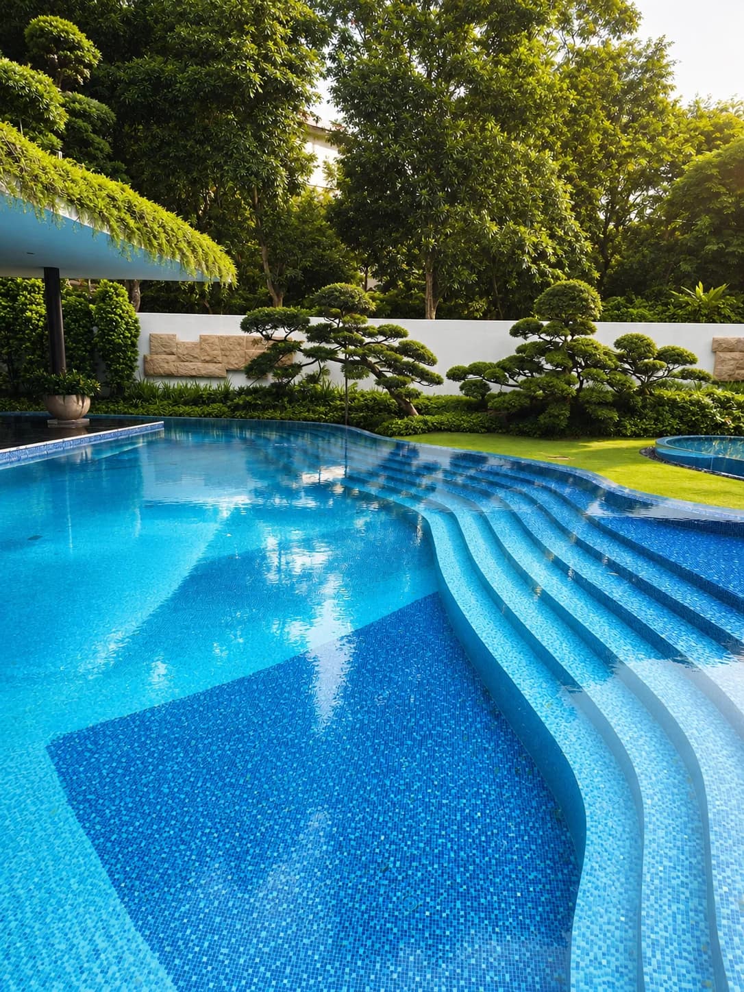 House off Cornwall Gardens acrylic pool panel