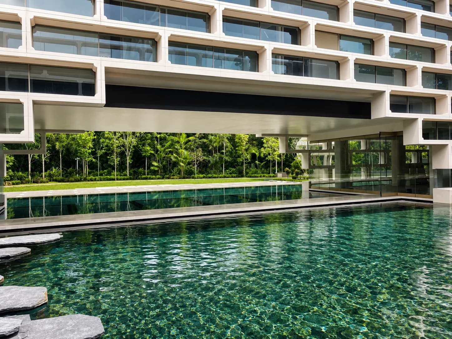 House off King Albert Park acrylic pool panel
