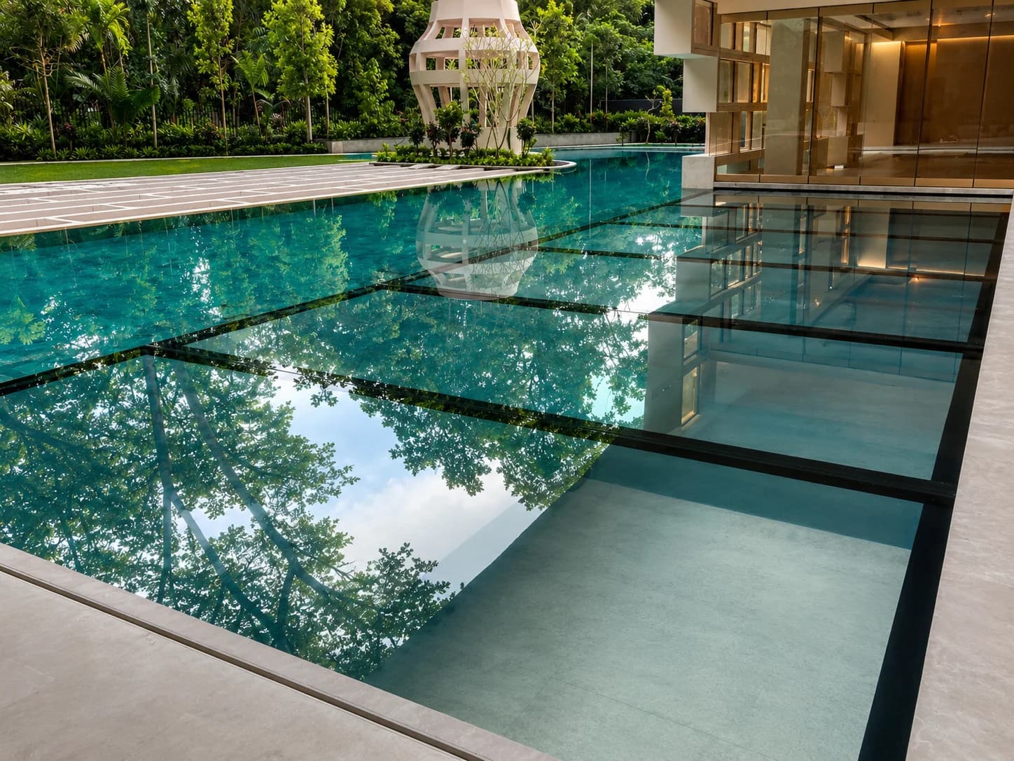 House off King Albert Park acrylic pool panel