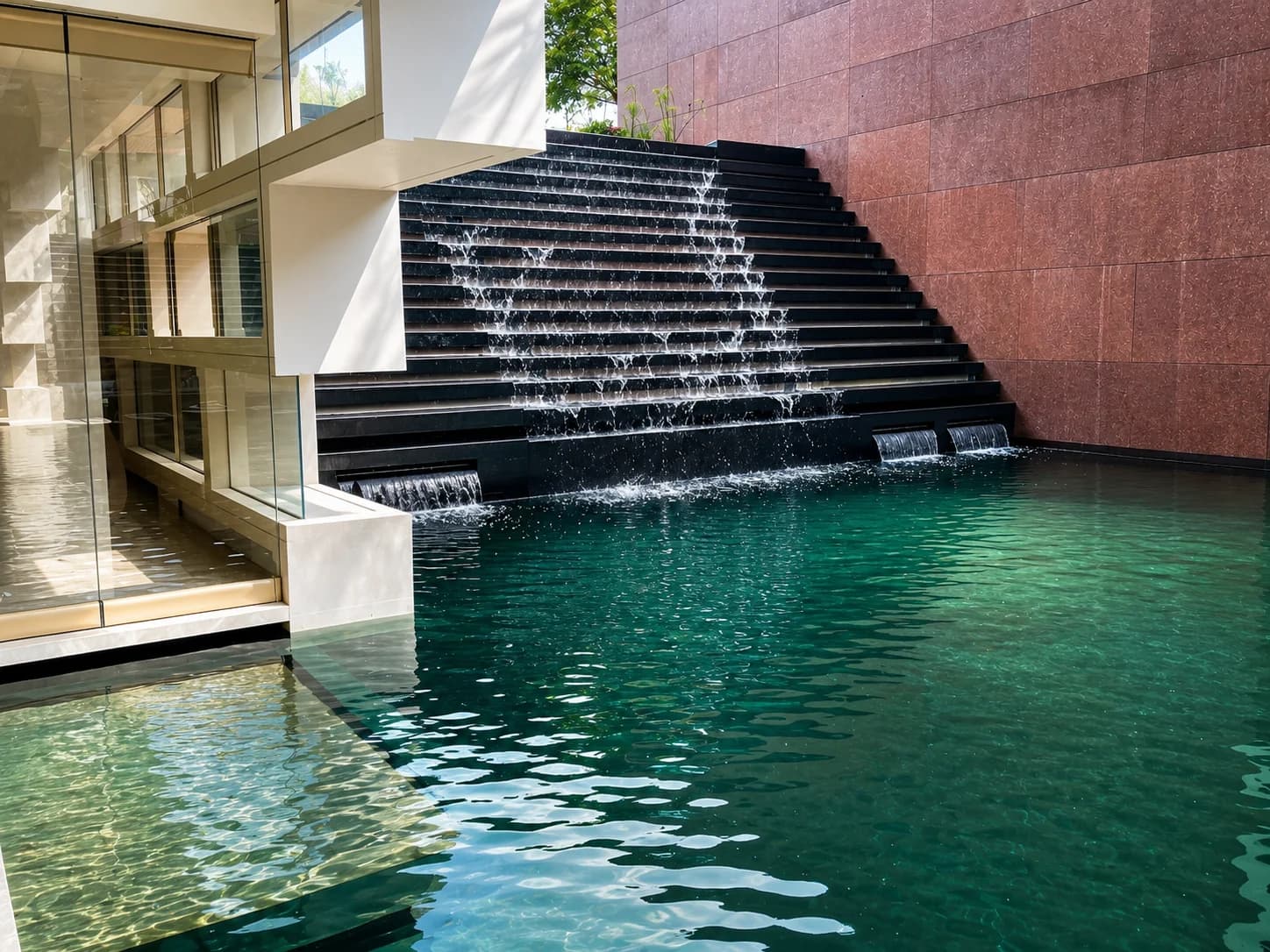 House off King Albert Park acrylic pool panel