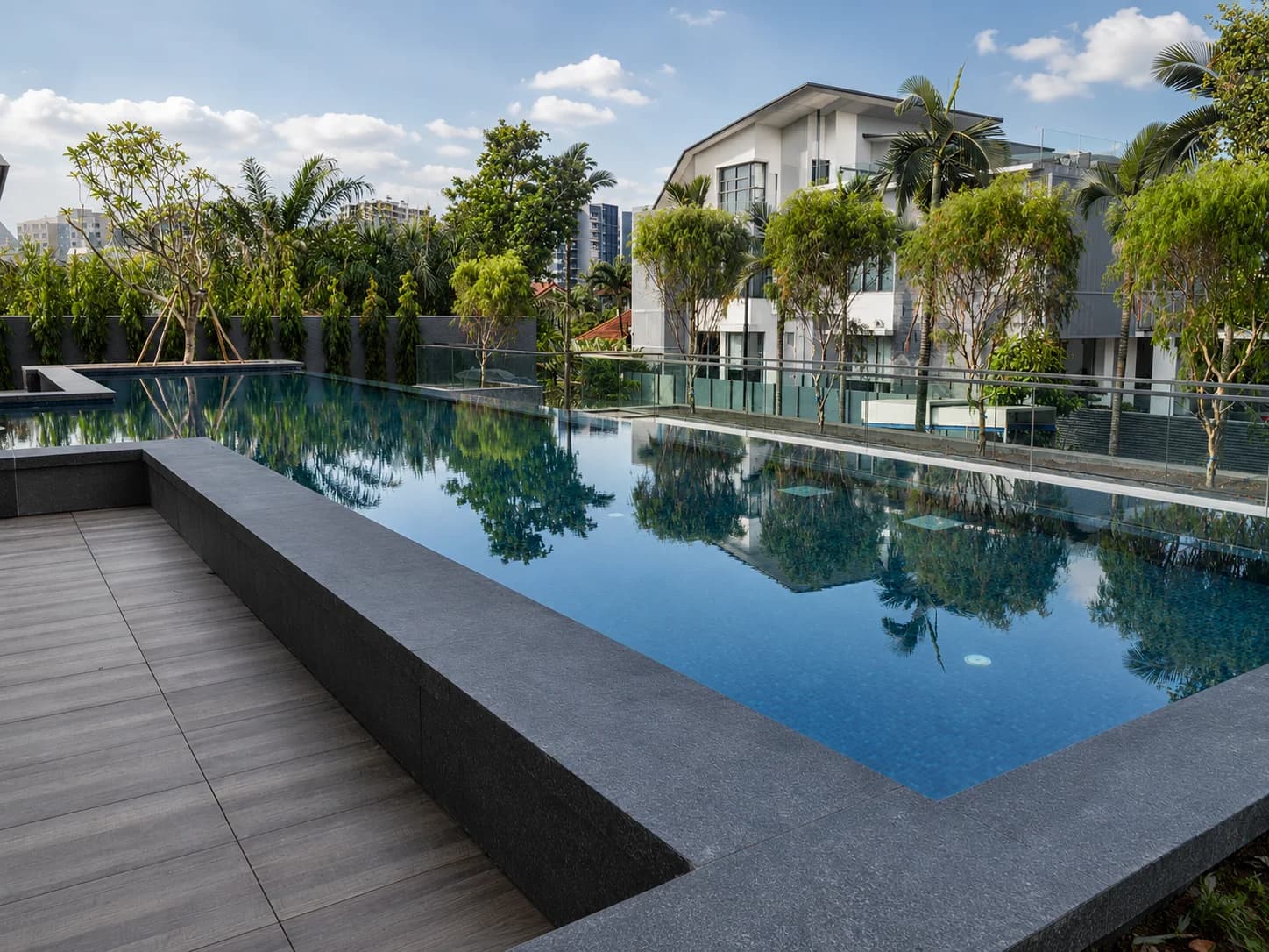 House off Sundridge Park Road acrylic pool panel