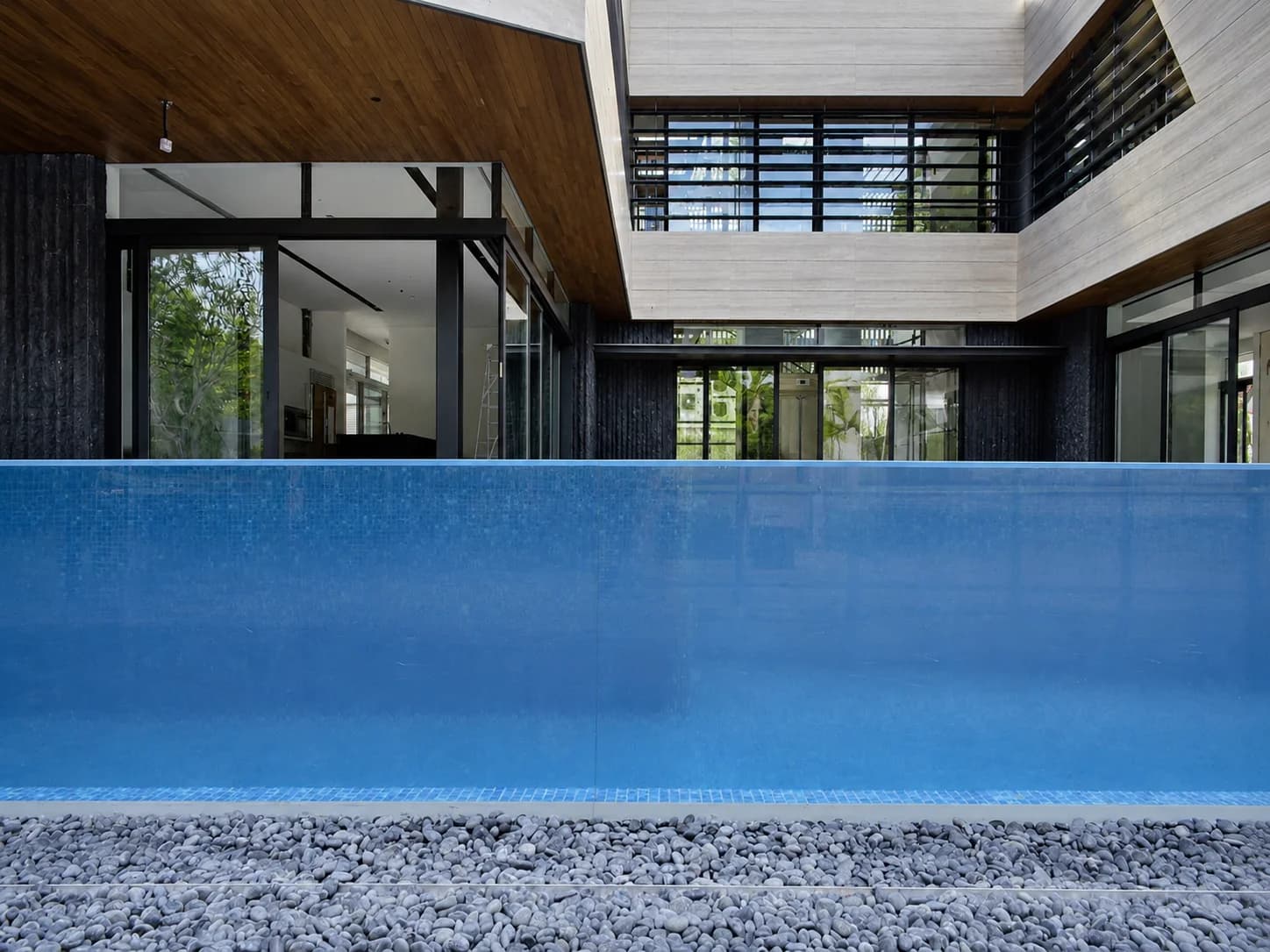 House off Sundridge Park Road acrylic pool panel