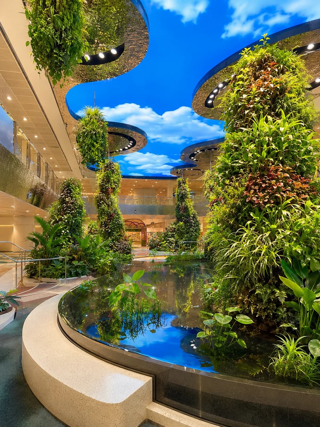 Changi Airport Terminal 2 Transit Hall Dreamscape acrylic installation