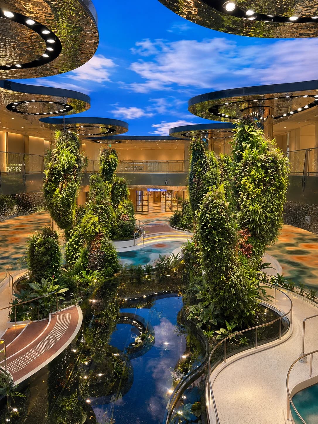 Changi Airport Terminal 2 Transit Hall Dreamscape acrylic installation
