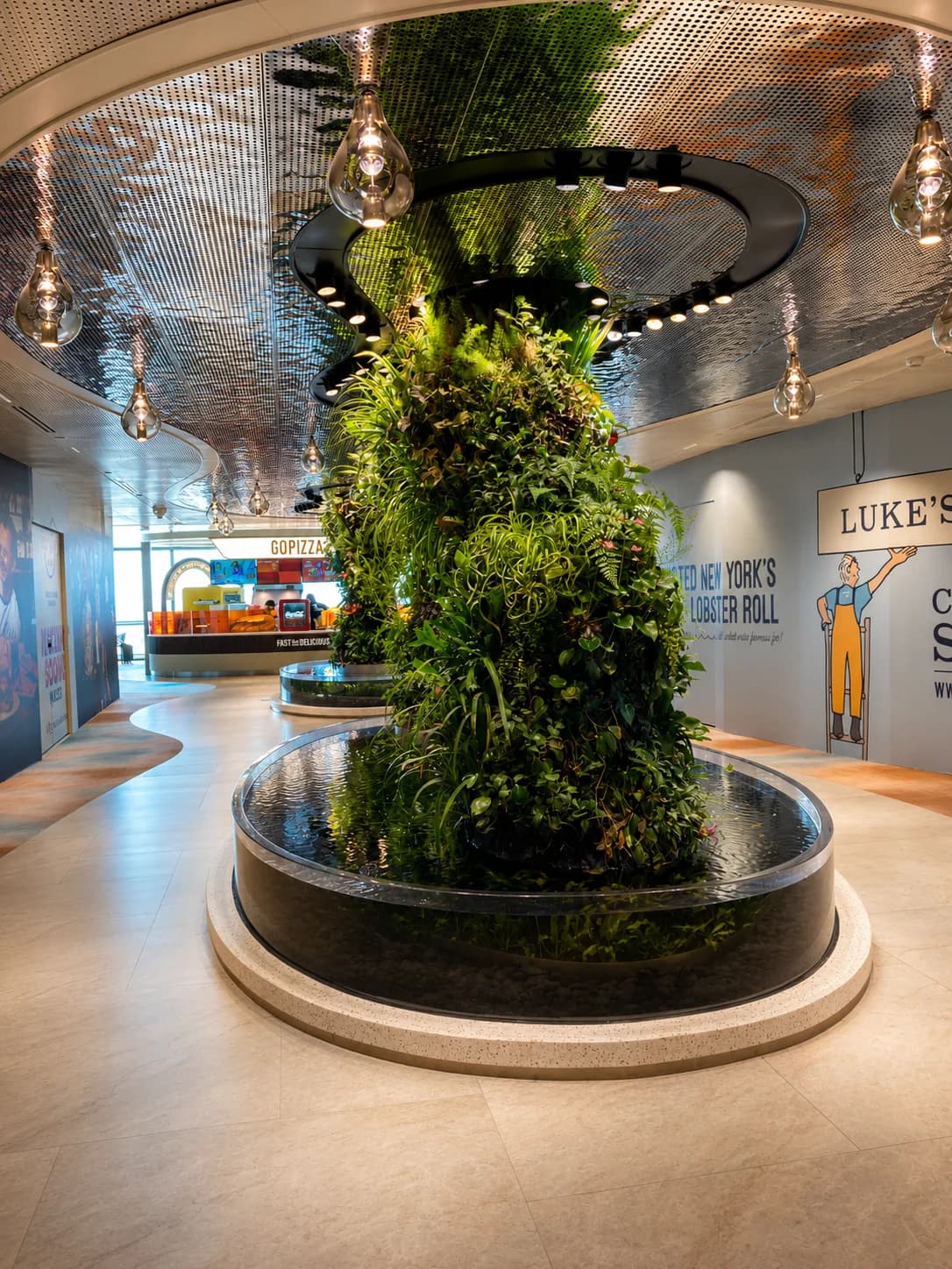 Changi Airport Terminal 2 Transit Hall Dreamscape acrylic installation