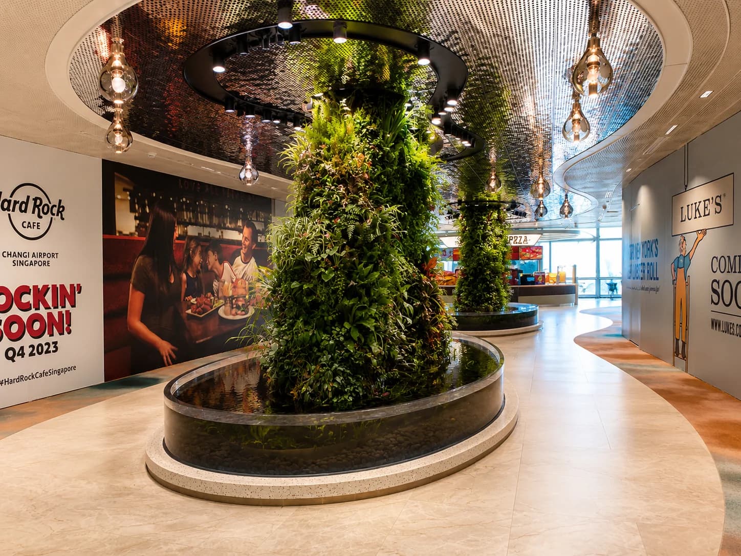 Changi Airport Terminal 2 Transit Hall Dreamscape acrylic installation