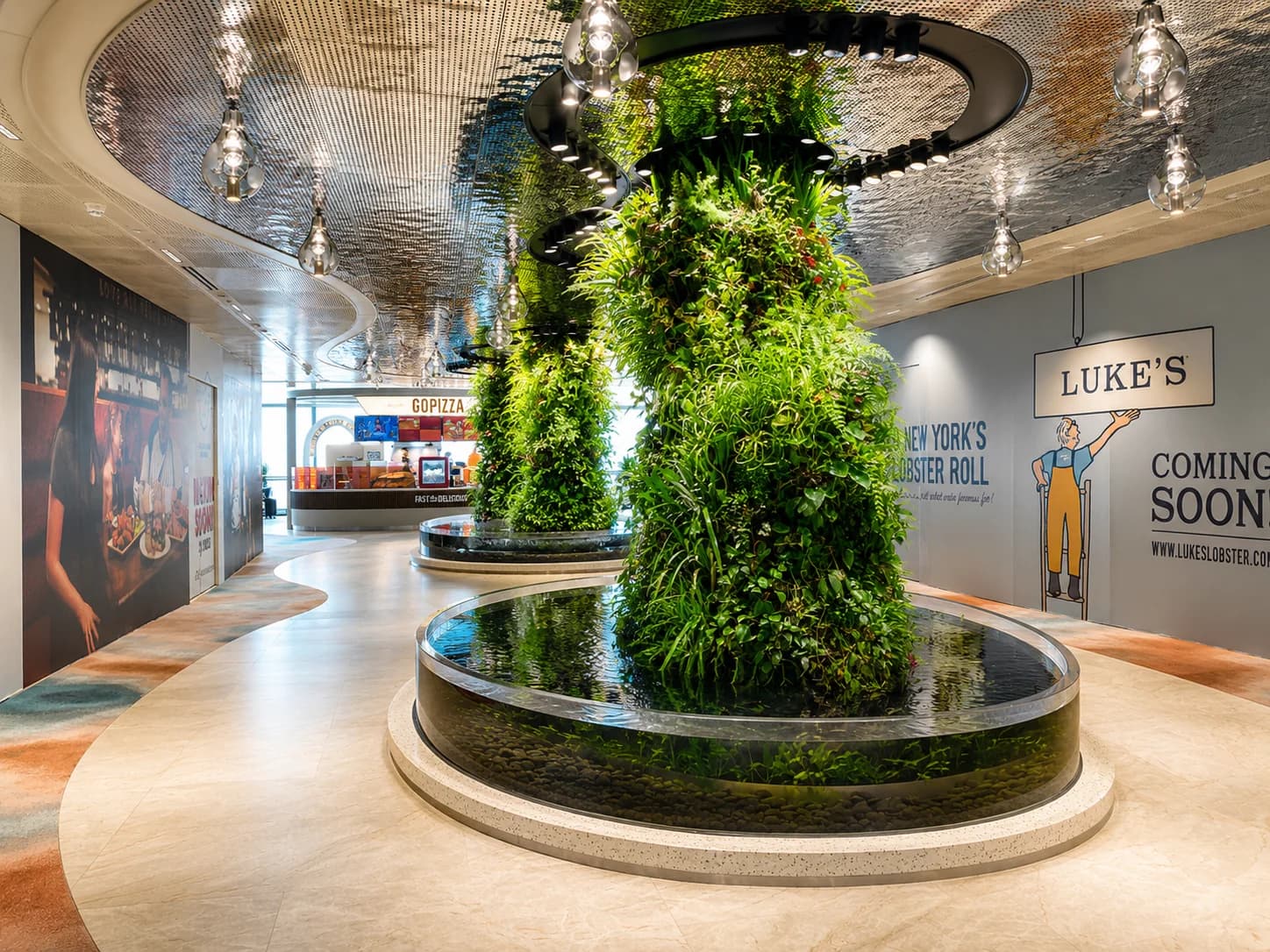 Changi Airport Terminal 2 Transit Hall Dreamscape acrylic installation