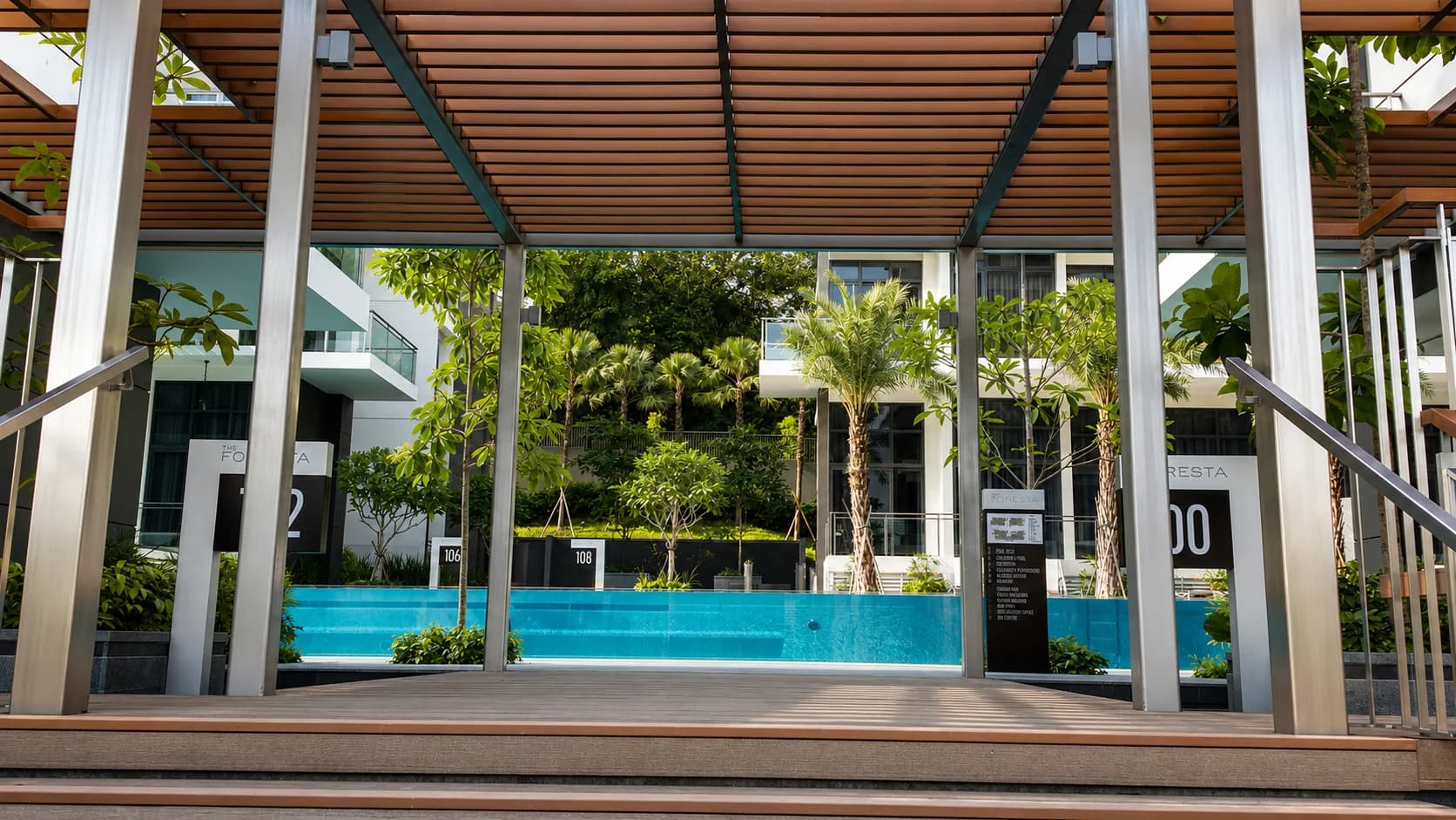 Foresta acrylic pool panel
