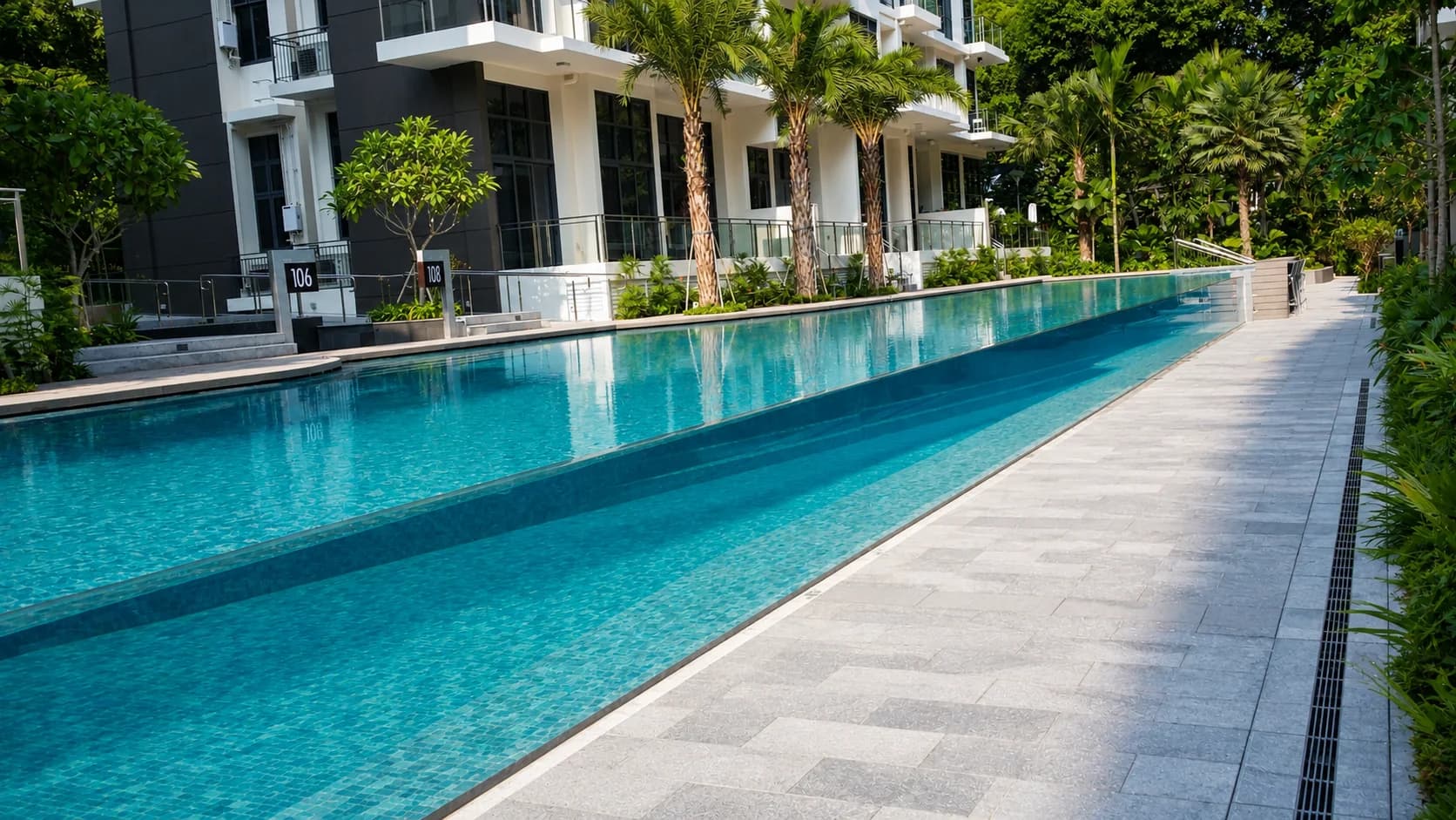 Foresta acrylic pool panel