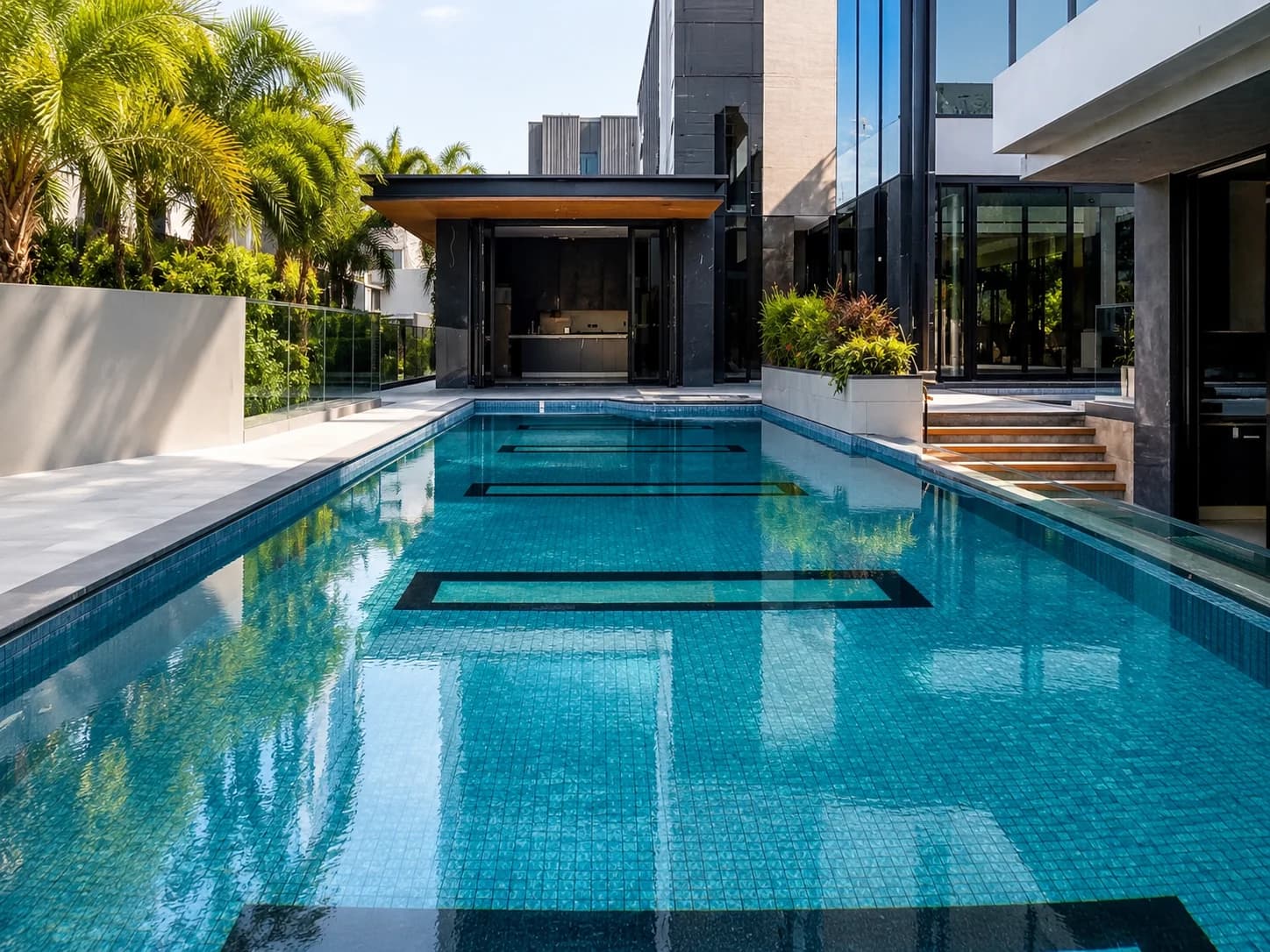 House off Richard Avenue acrylic pool panel