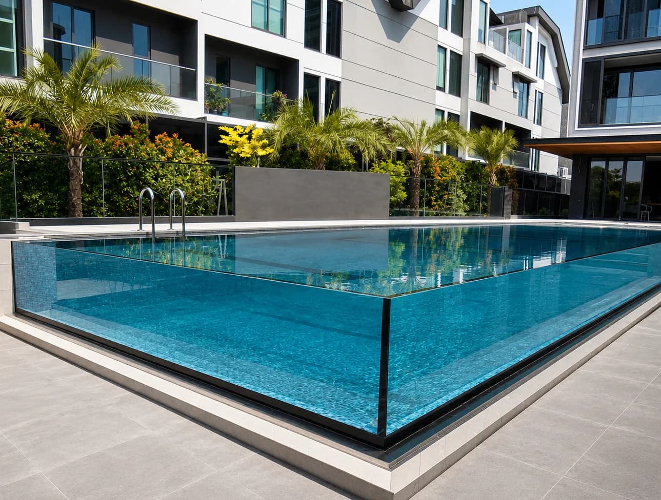House off Richard Avenue acrylic pool panel