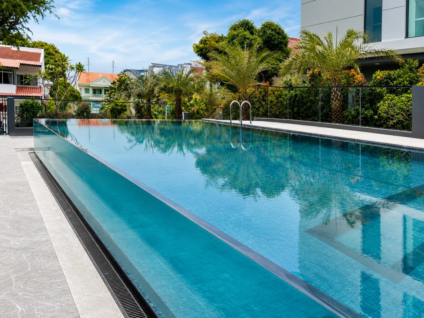 House off Richard Avenue acrylic pool panel
