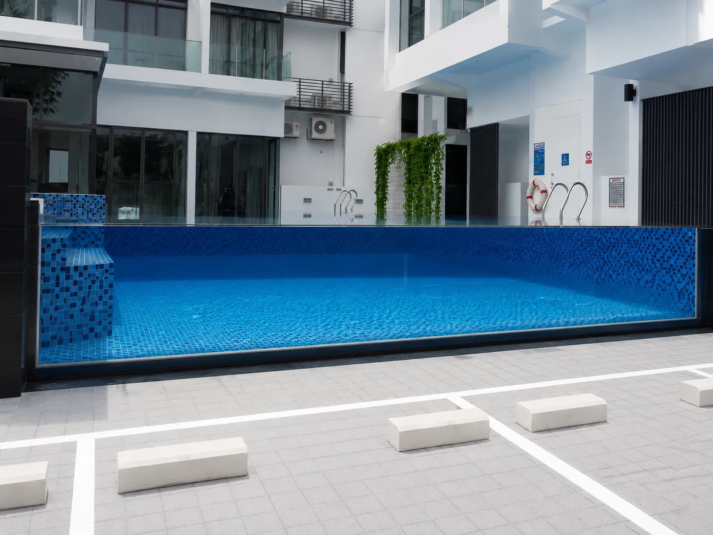 House off Telok Kurau acrylic pool panel