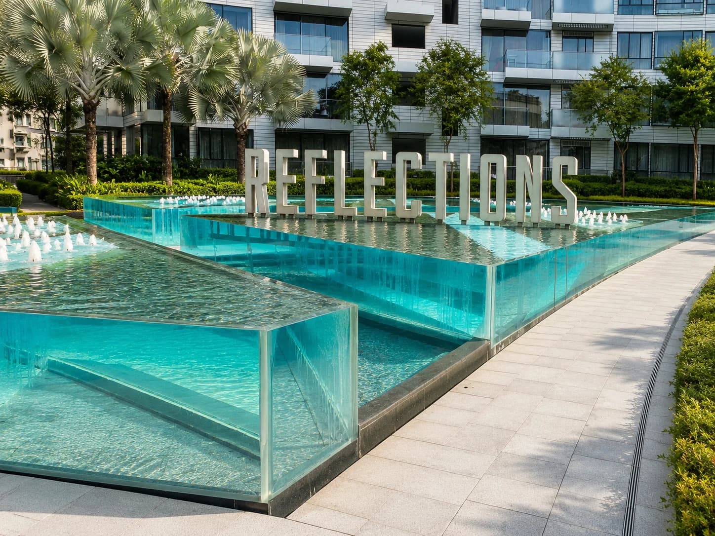 Acrylic water feature panels