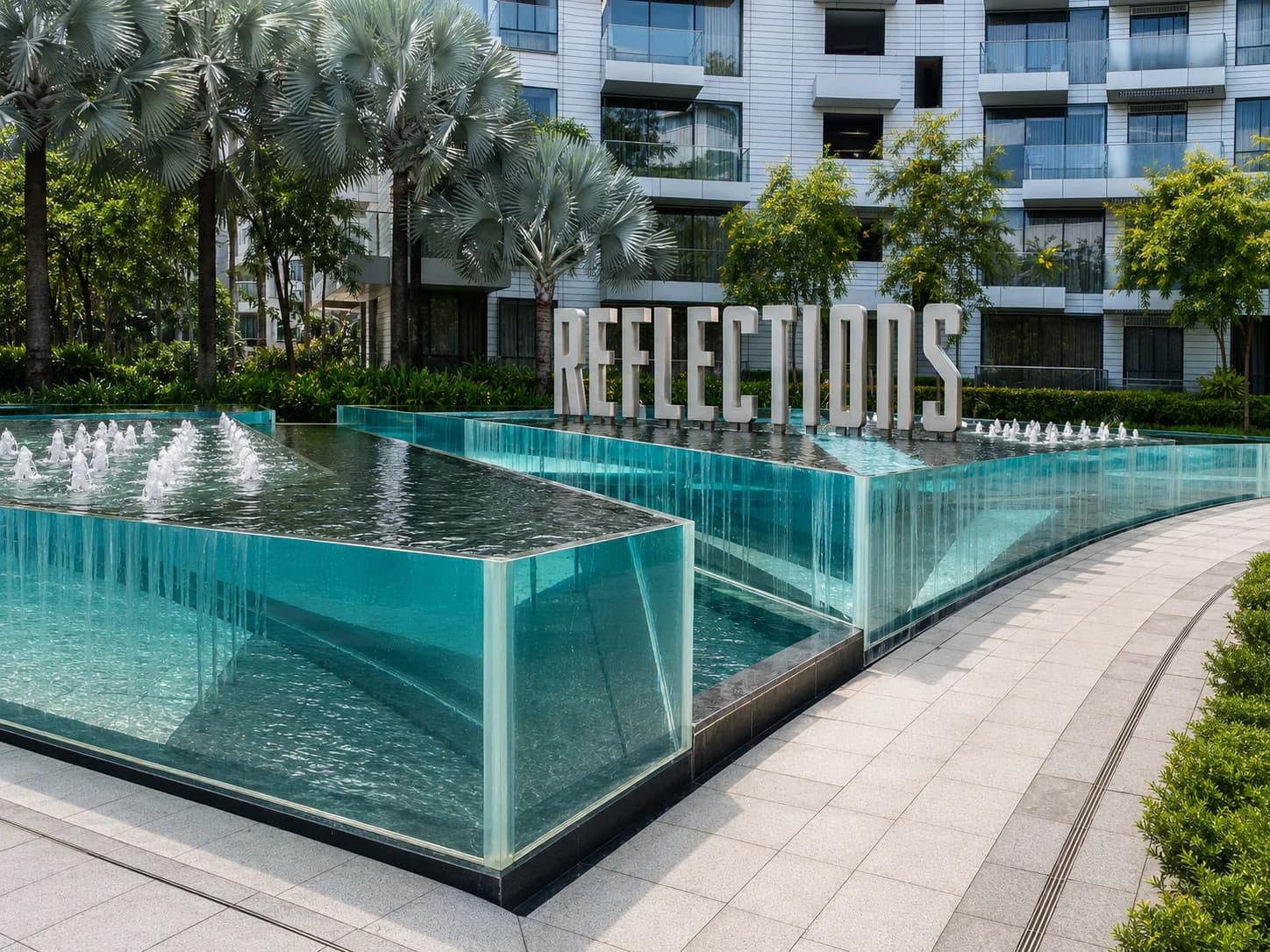 Reflections at Keppel Bay acrylic water feature