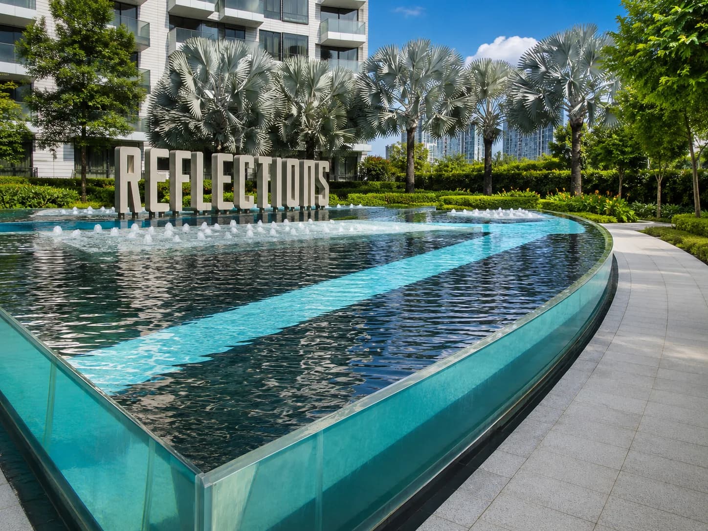 Reflections at Keppel Bay acrylic water feature