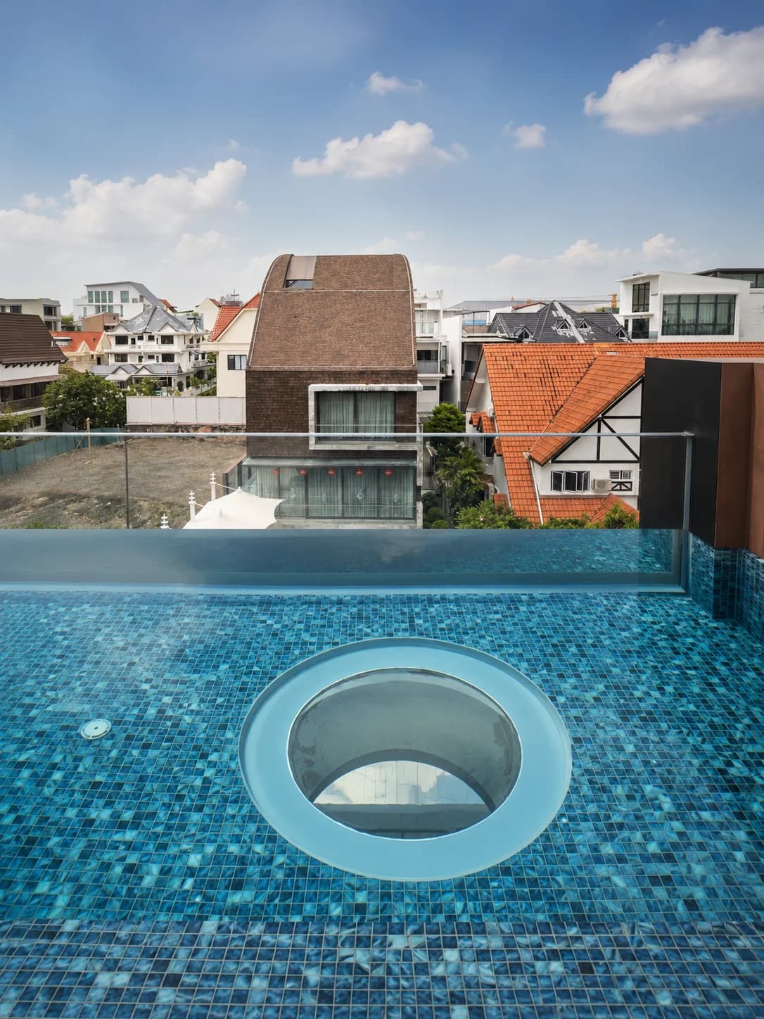 House off Sennett Road acrylic pool panel