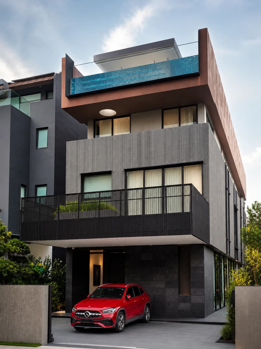 House off Sennett Road acrylic pool panel