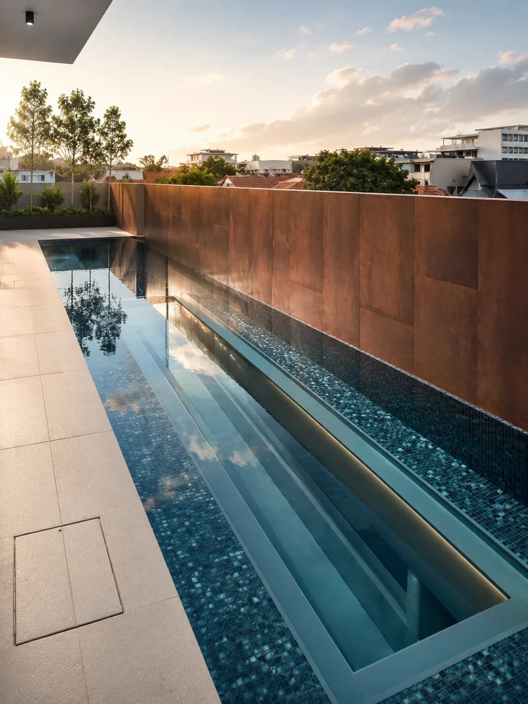 House off Sennett Road acrylic pool panel