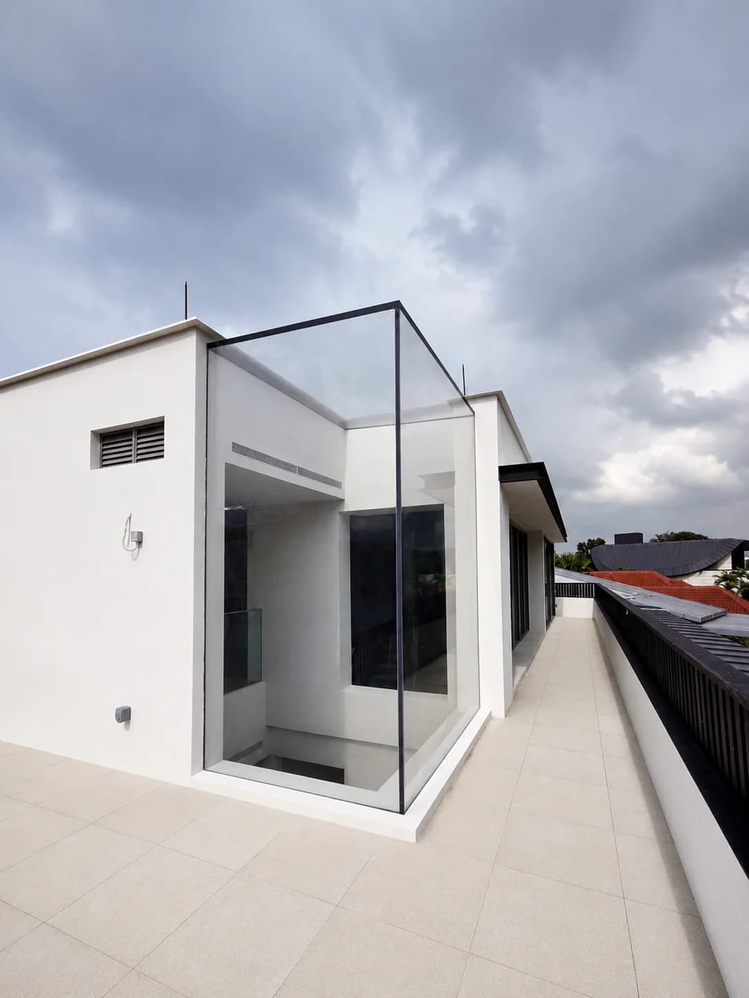 Acrylic roofing panels — House off Cornwall Gardens
