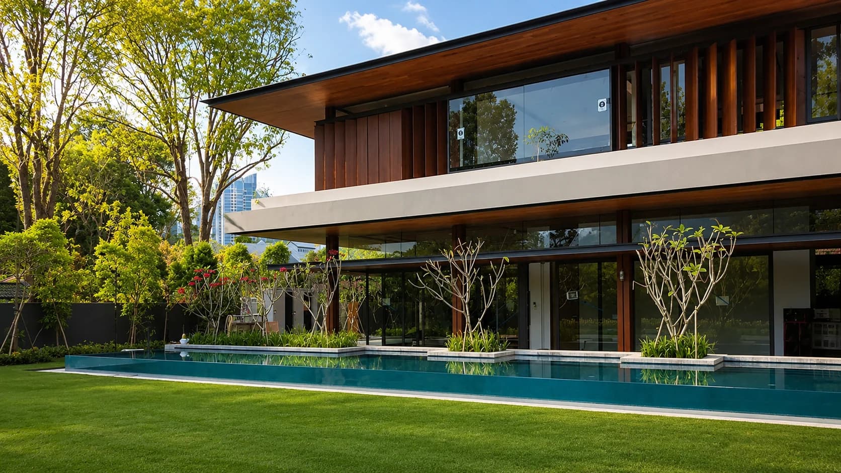House off Chancery Lane acrylic pool panel