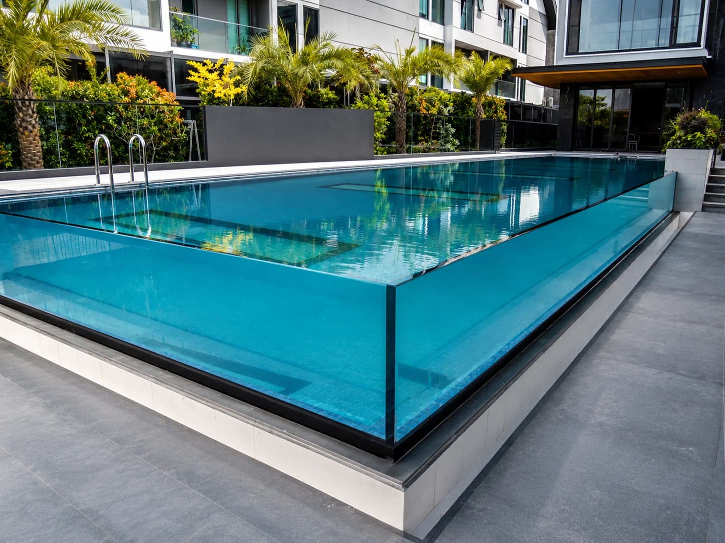 House off Richard Avenue acrylic pool panel