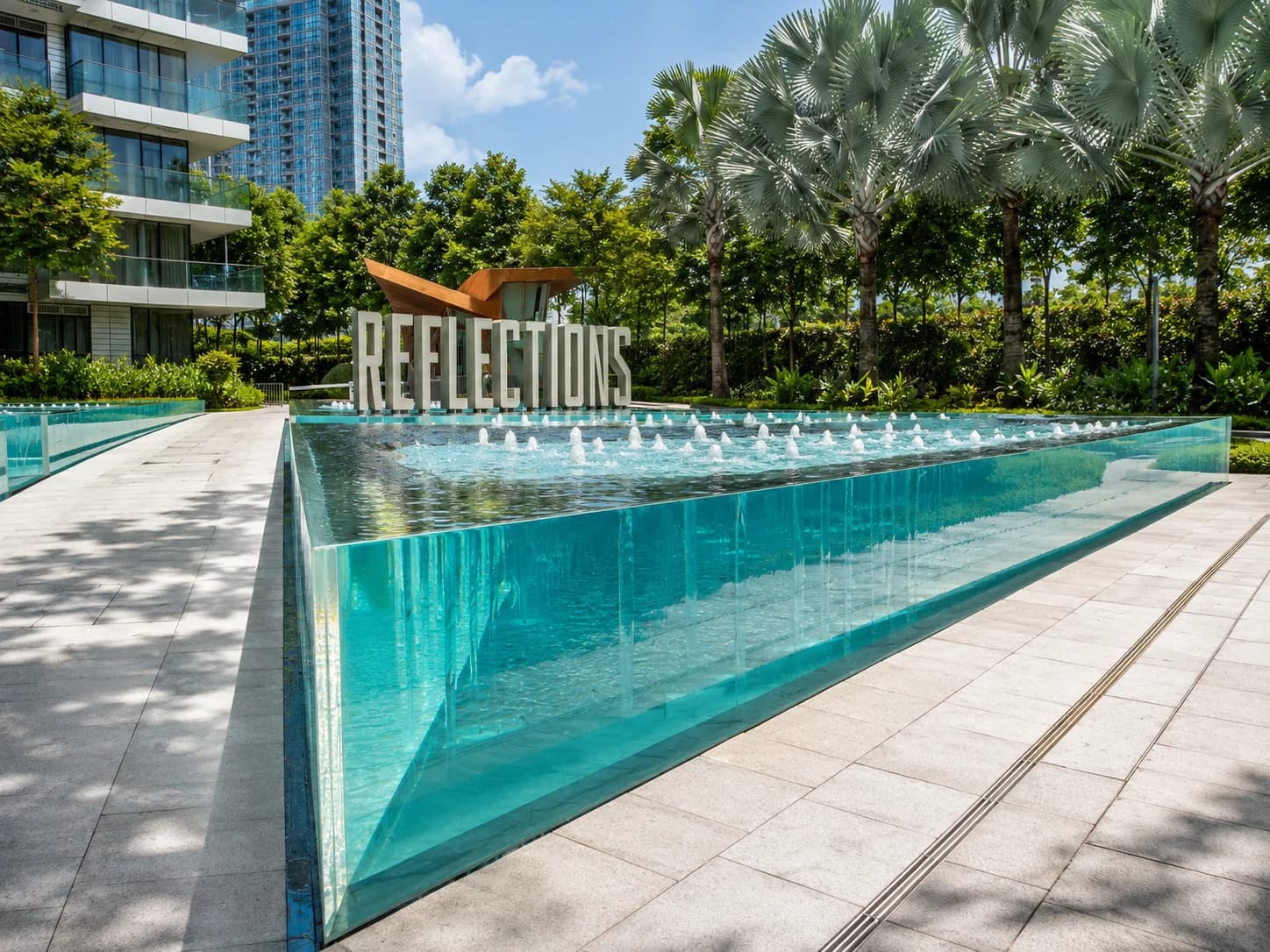 Reflections at Keppel Bay acrylic water feature