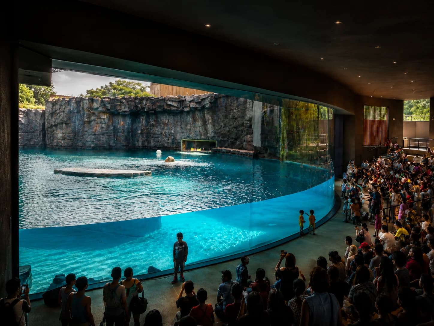 Acrylic curved aquarium viewing panel