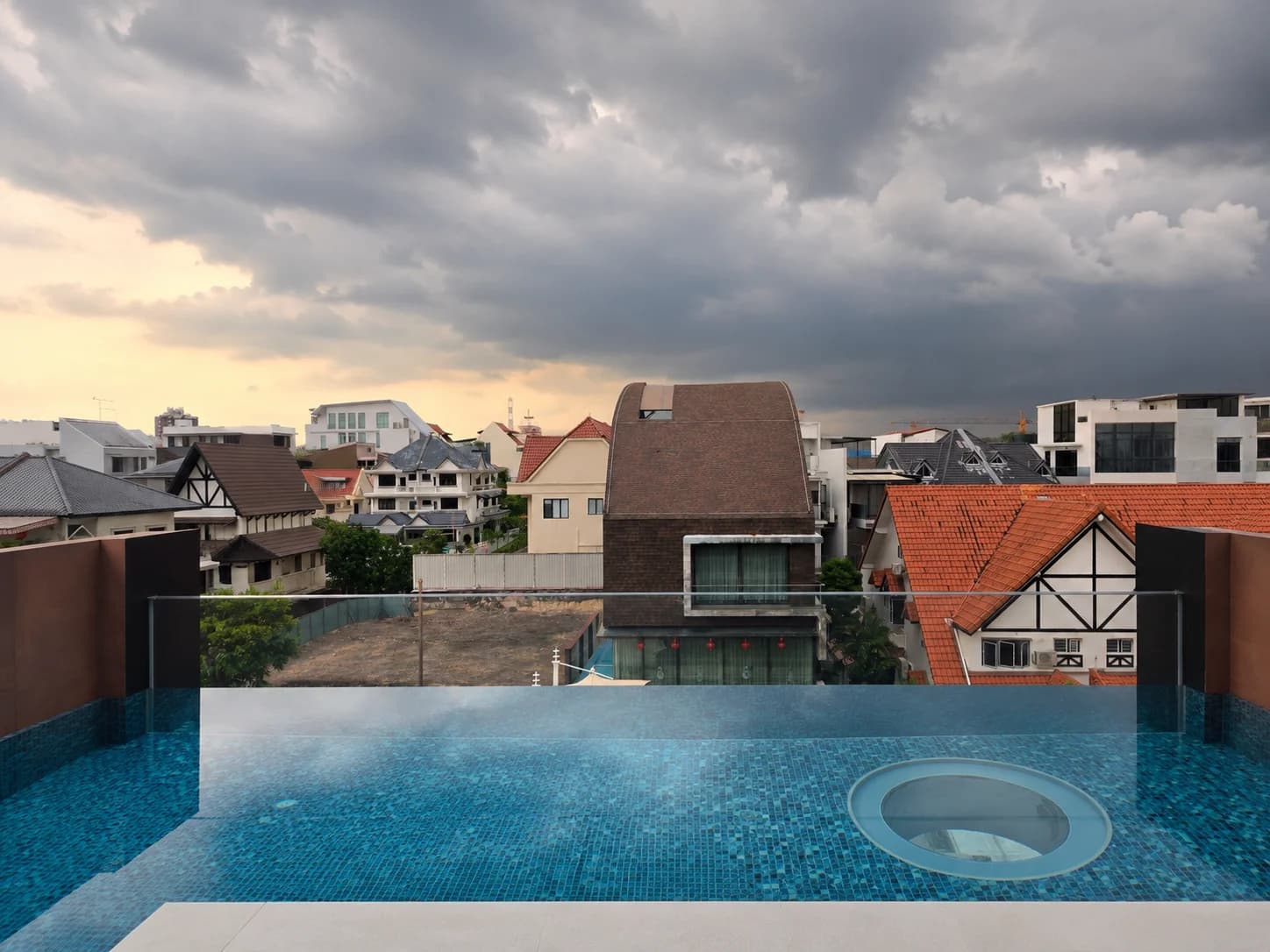 House off Sennett Road acrylic pool panel